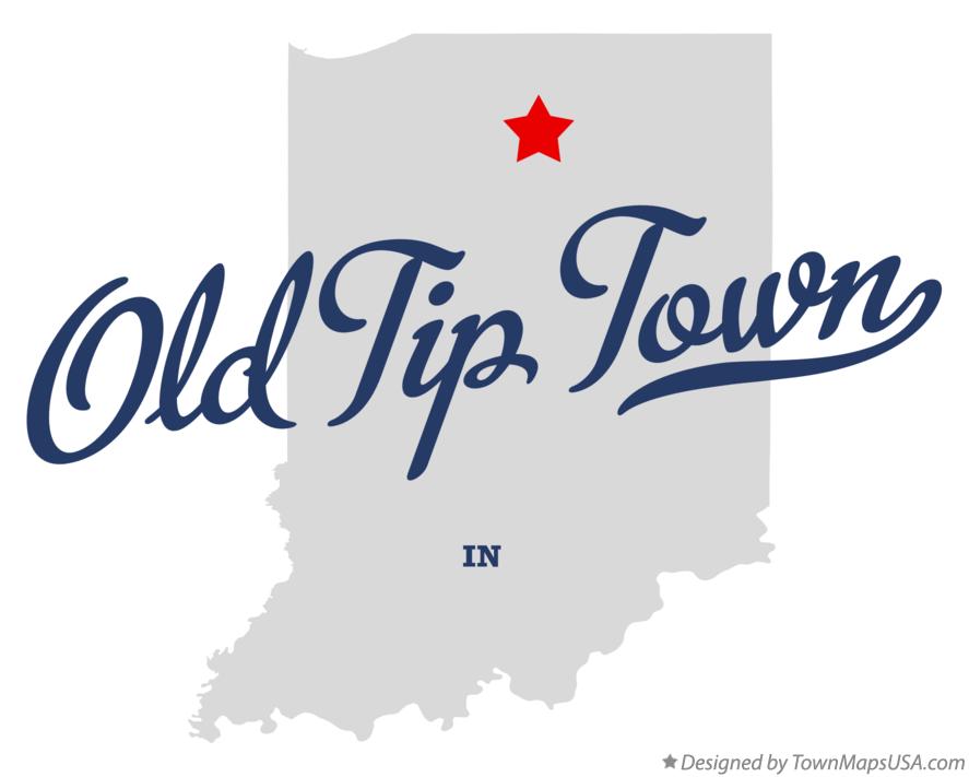 Map of Old Tip Town, IN, Indiana