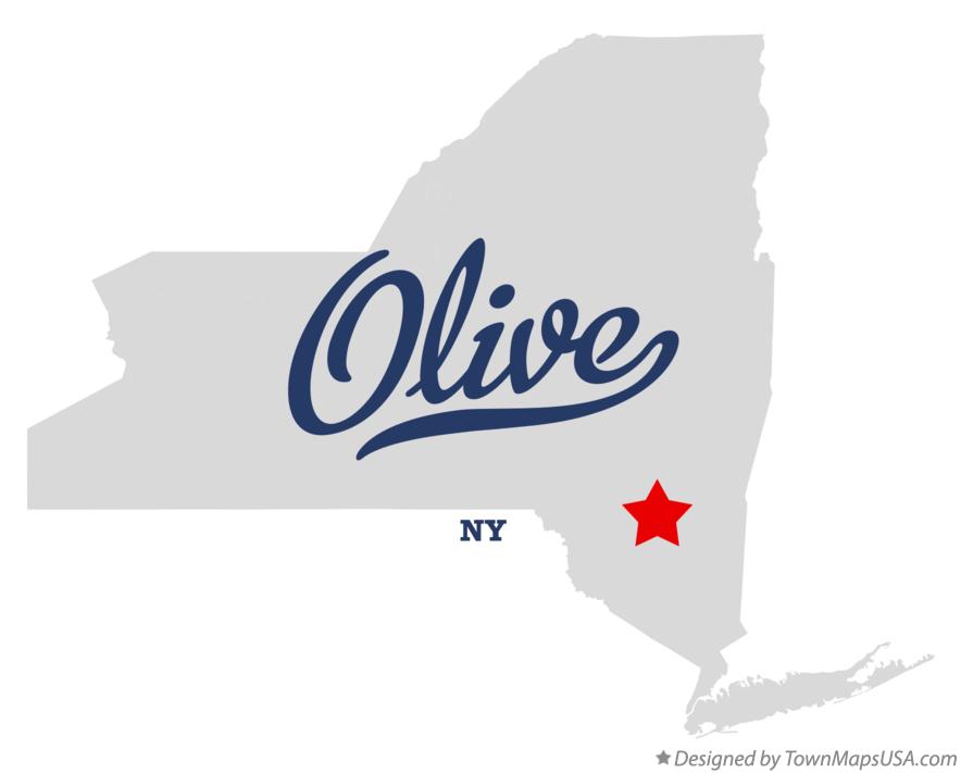 Map of Olive, NY, New York
