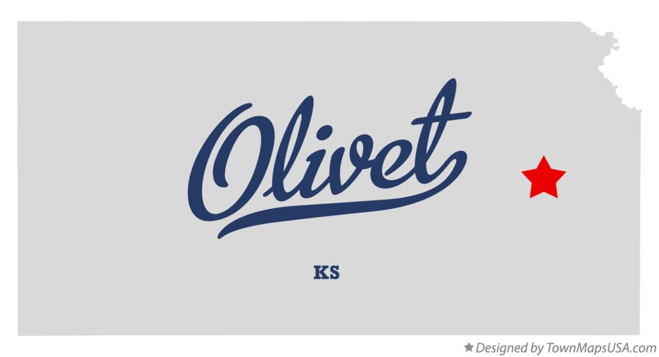 Map of Olivet, KS, Kansas