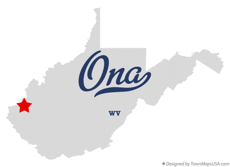 Map of Ona, WV, West Virginia