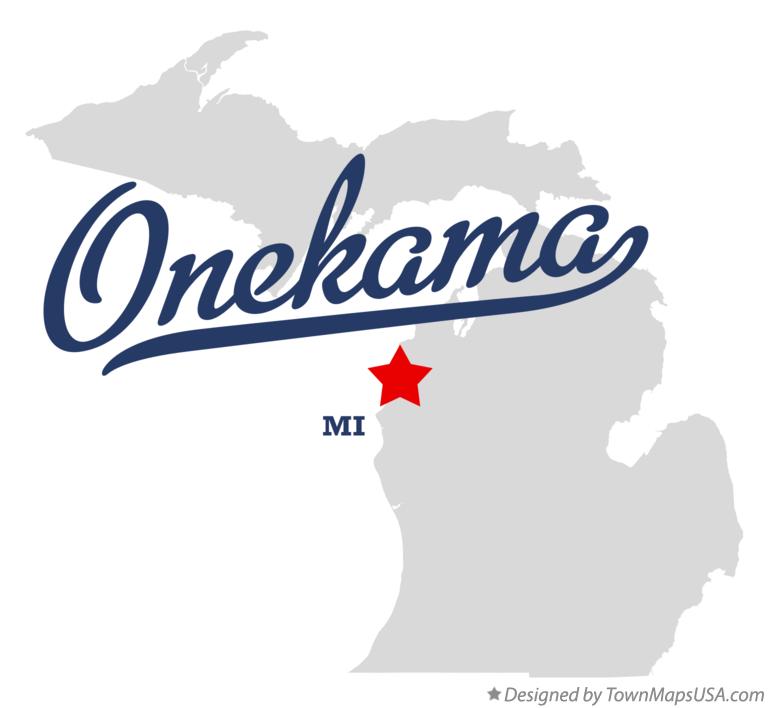 Map of Onekama, MI, Michigan