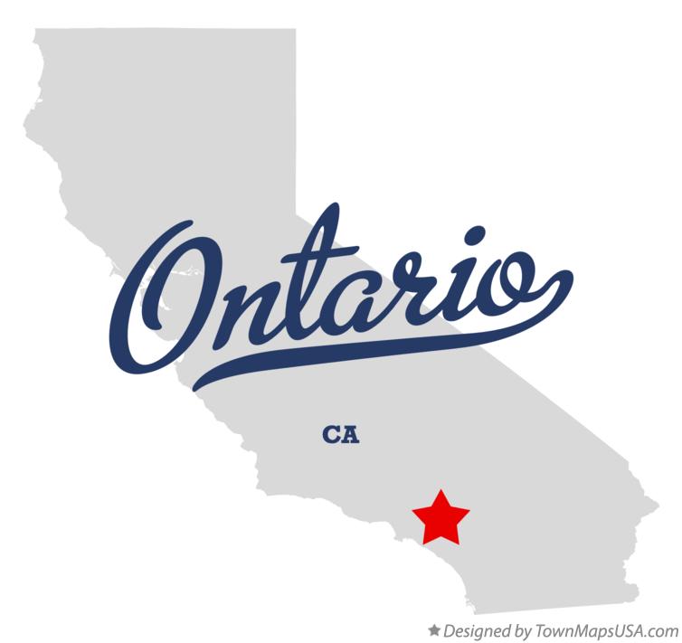 Map of Ontario, CA, California