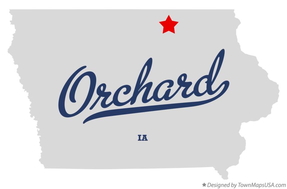 Map of Orchard, IA, Iowa