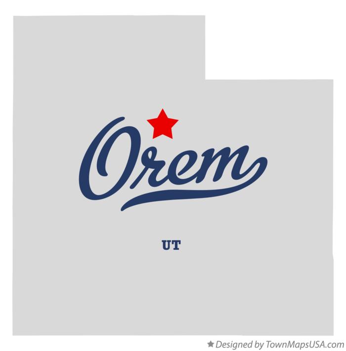 Map of Orem, UT, Utah