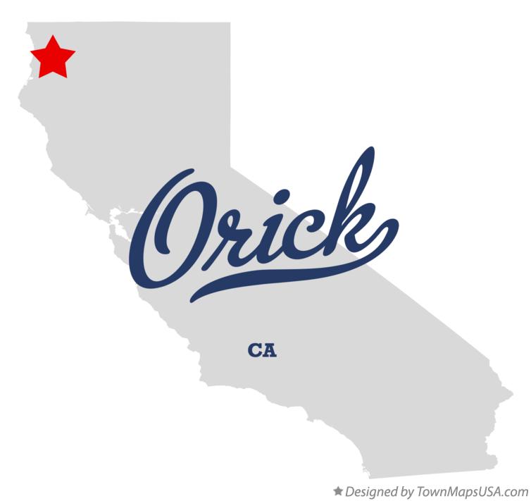 Map of Orick, CA, California
