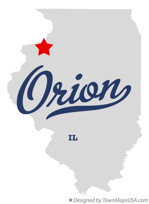 Map of Orion, Henry County, IL, Illinois