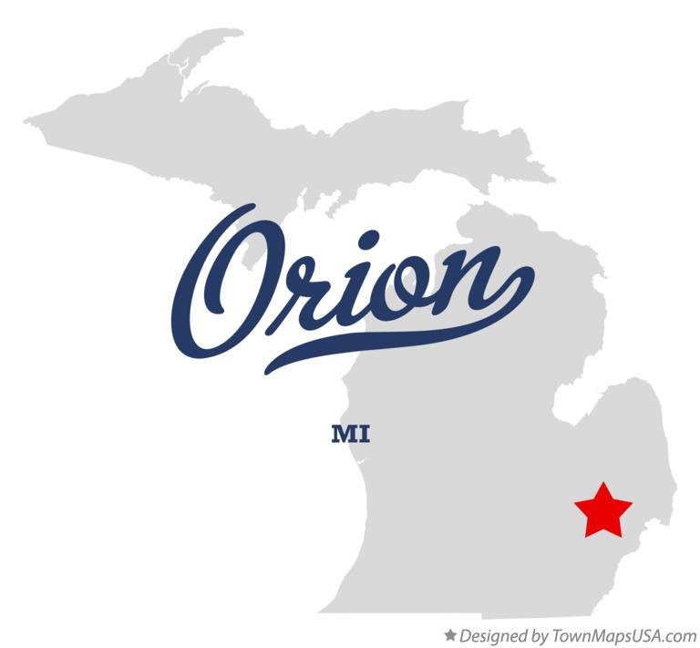 Map of Orion, MI, Michigan