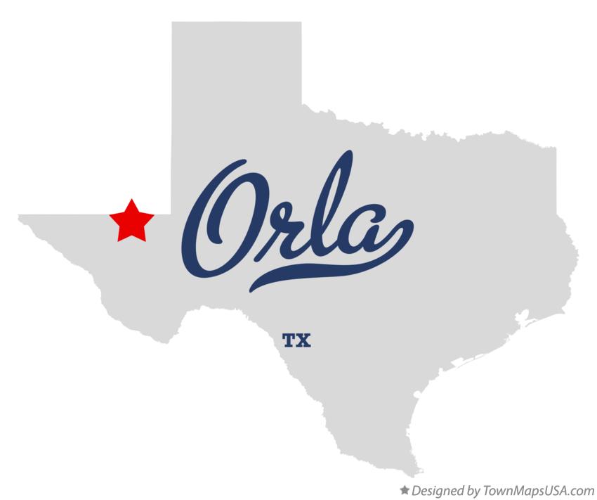 Map of Orla, TX, Texas