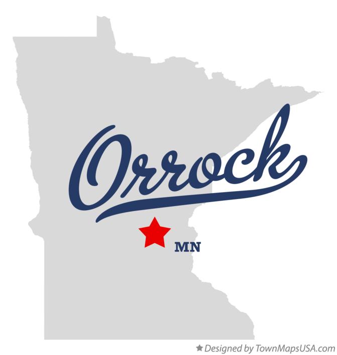 Map of Orrock, MN, Minnesota