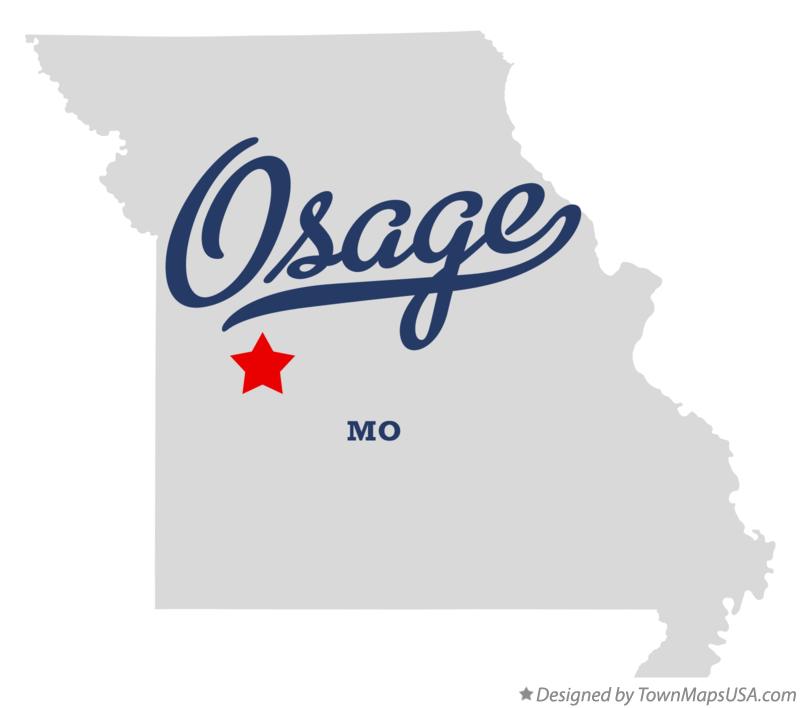 Map of Osage, Henry County, MO, Missouri