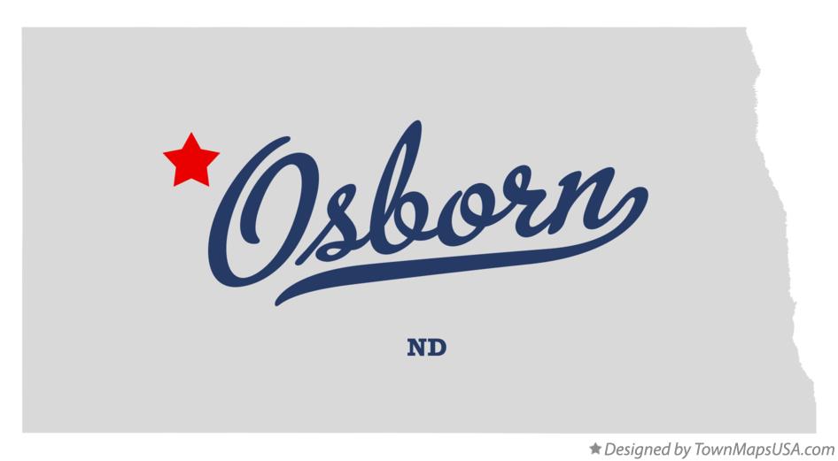 Map of Osborn, ND, North Dakota