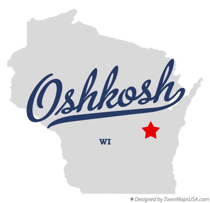 Map of Oshkosh, WI, Wisconsin