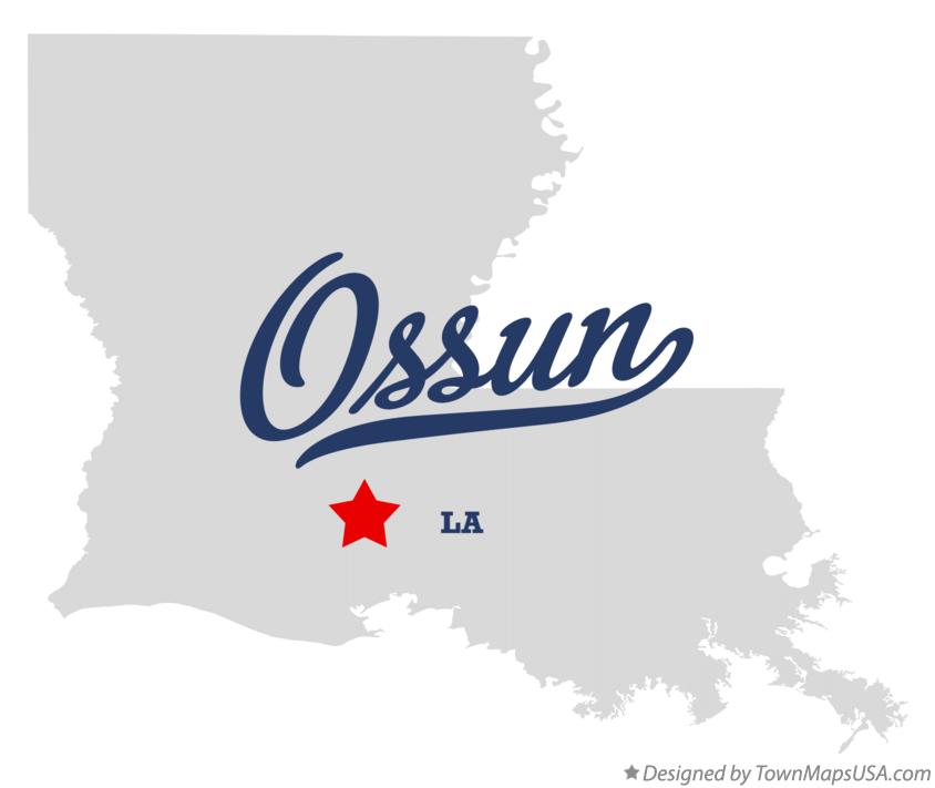 Map of Ossun, LA, Louisiana