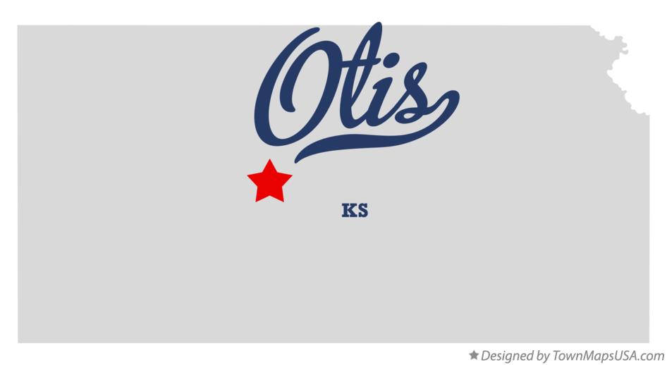 Map of Otis, KS, Kansas