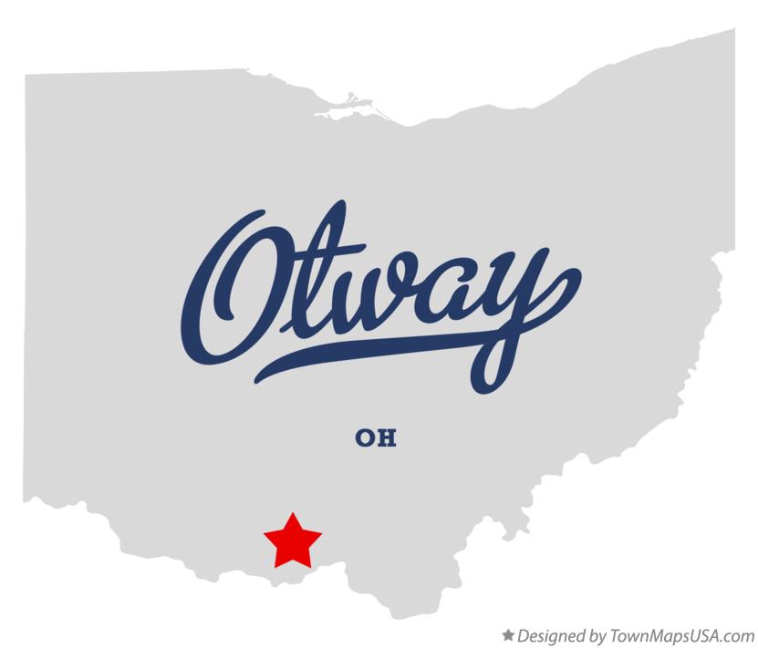 Map of Otway, OH, Ohio