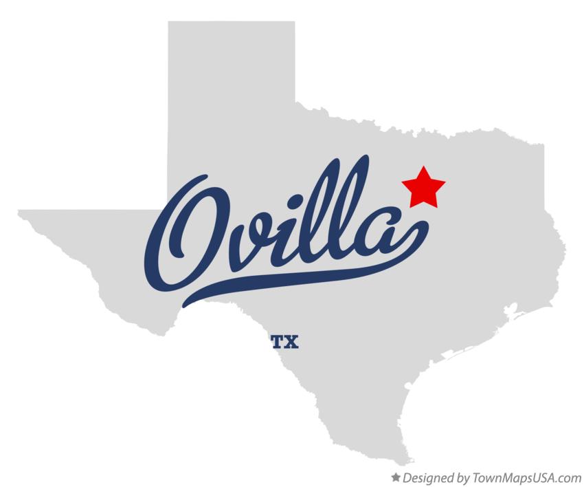 Map of Ovilla, TX, Texas