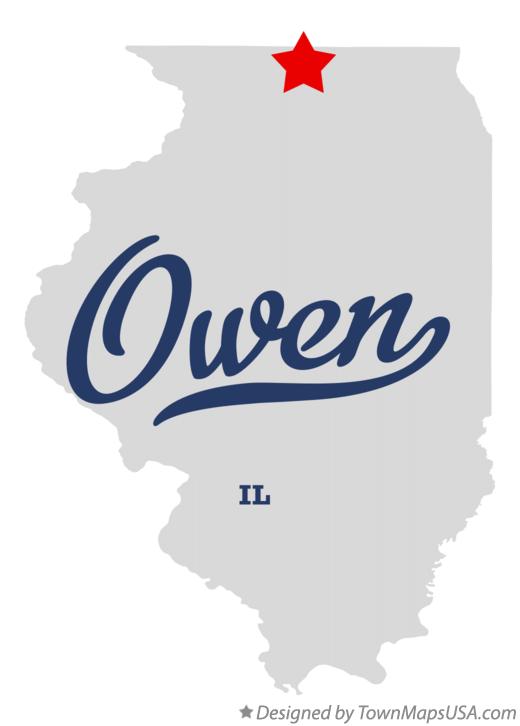 Map of Owen, IL, Illinois