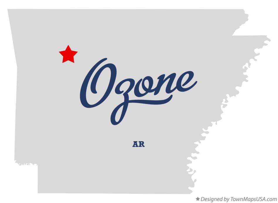 Map of Ozone, AR, Arkansas