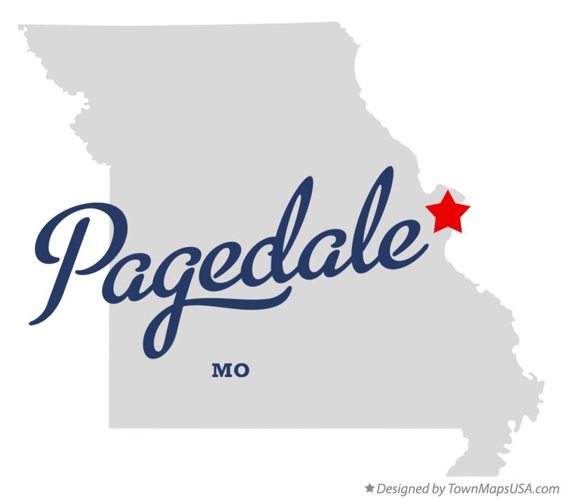 Map of Pagedale, MO, Missouri