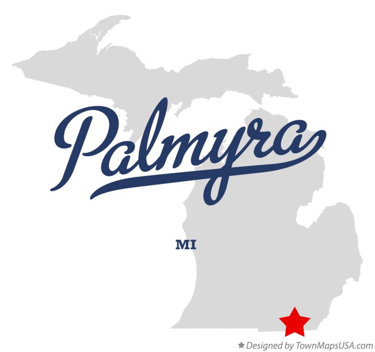 Map of Palmyra, MI, Michigan