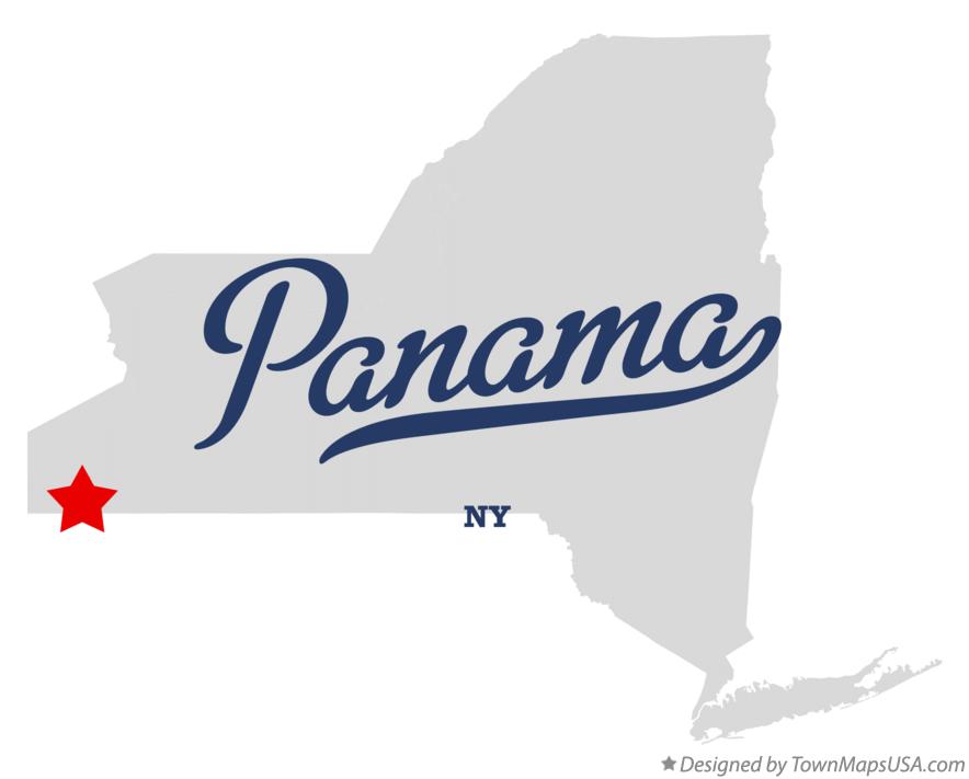 Map of Panama, NY, New York