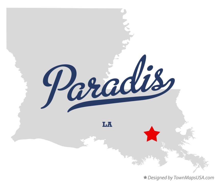 Map of Paradis, LA, Louisiana