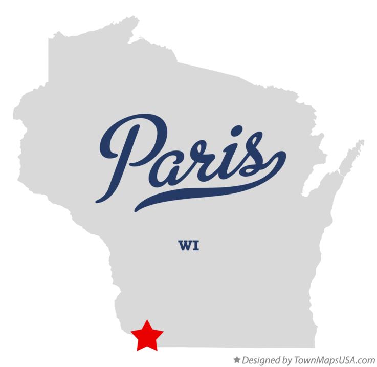 Map of Paris, Grant County, WI, Wisconsin