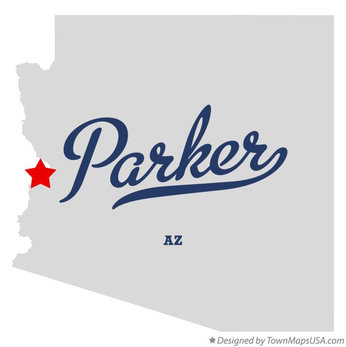 Map of Parker, AZ, Arizona