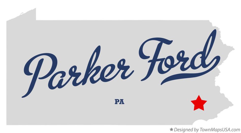 Map of Parker Ford, PA, Pennsylvania