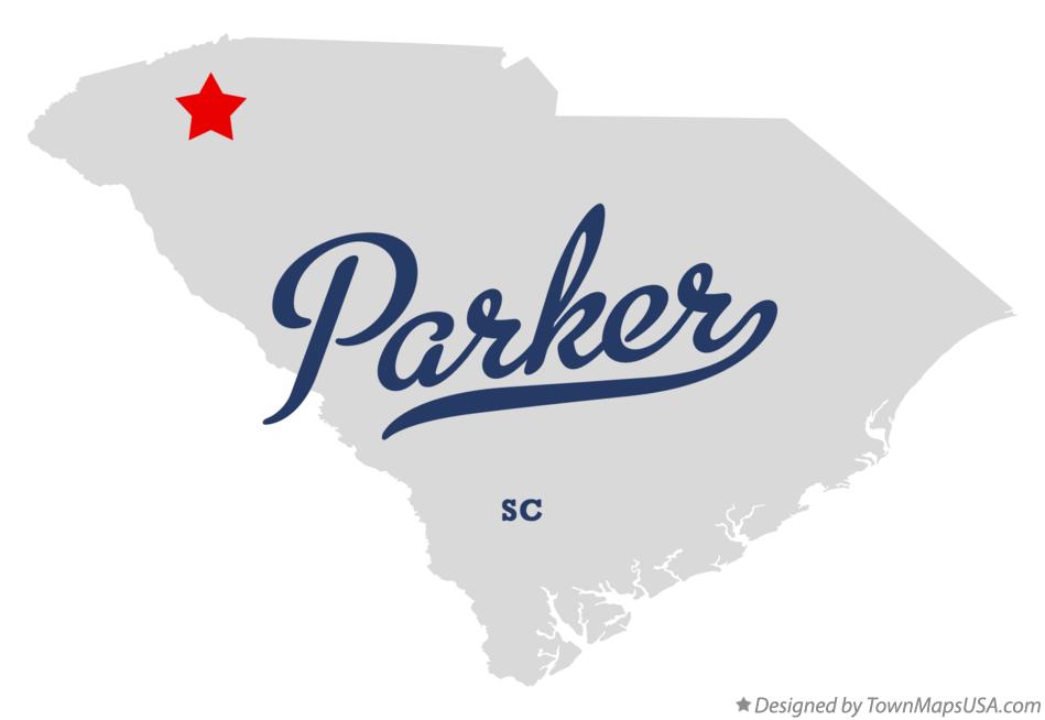Map of Parker, SC, South Carolina