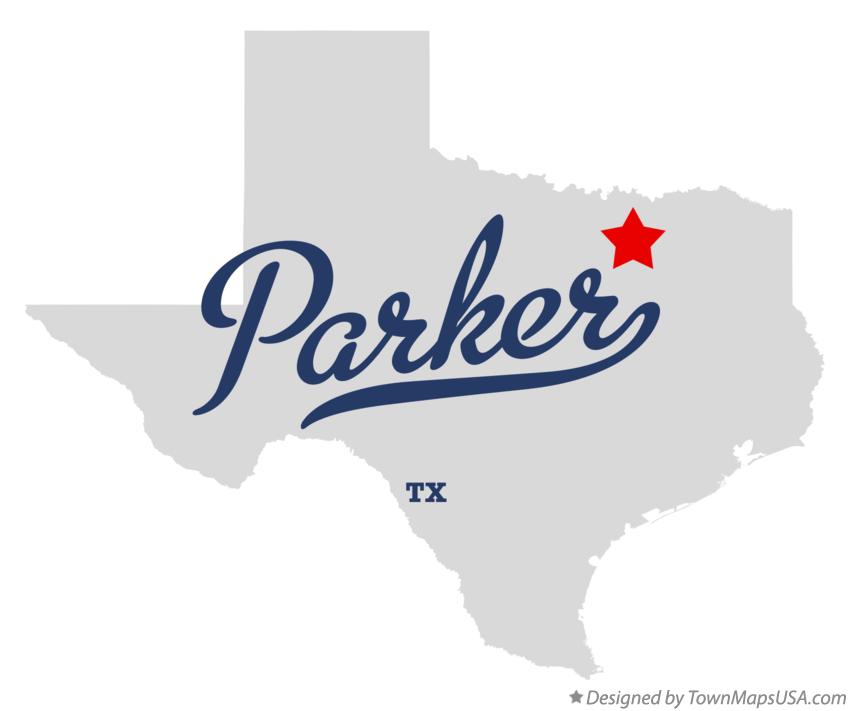 Map of Parker, TX, Texas