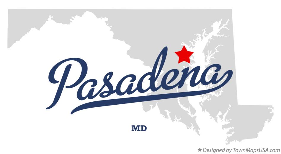 Map of Pasadena, MD, Maryland