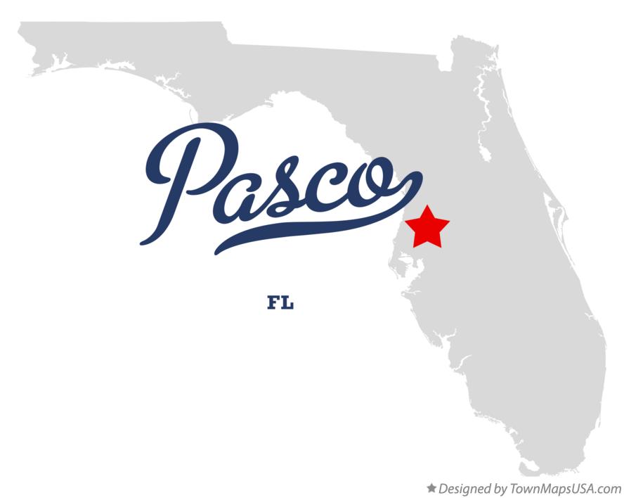 Map of Pasco, FL, Florida