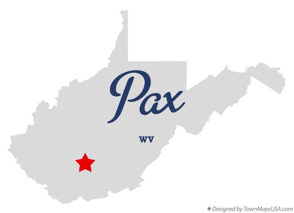 Map of Pax, WV, West Virginia