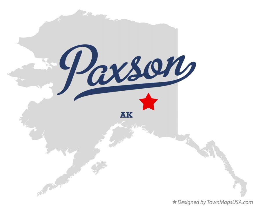 Map of Paxson, AK, Alaska