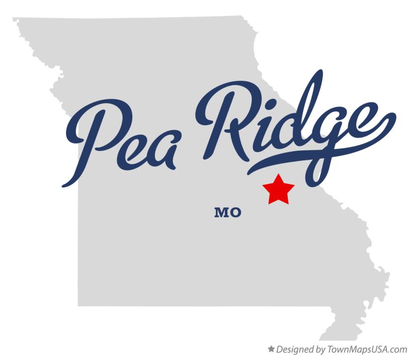 Map of Pea Ridge, MO, Missouri
