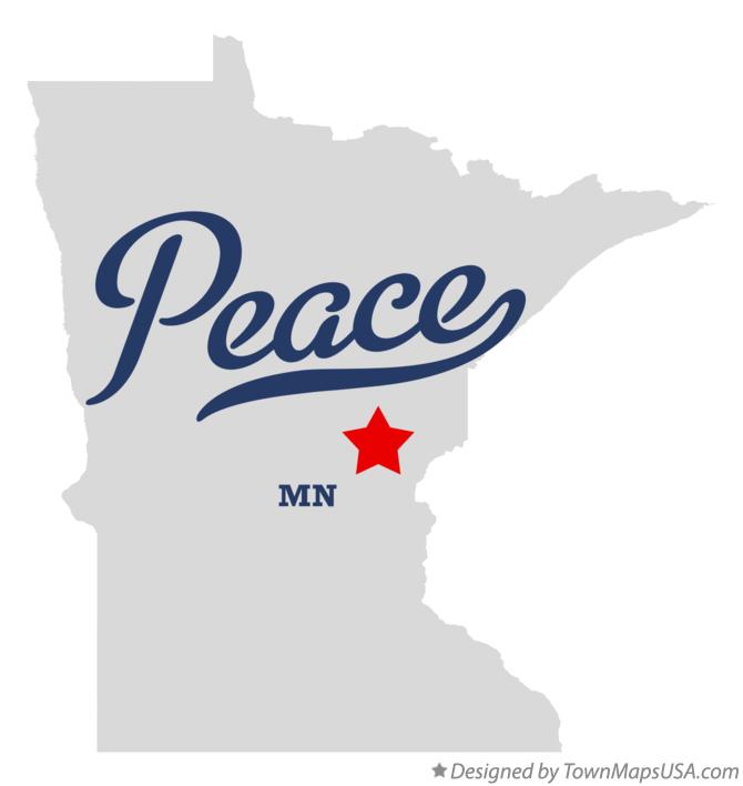Map of Peace, MN, Minnesota