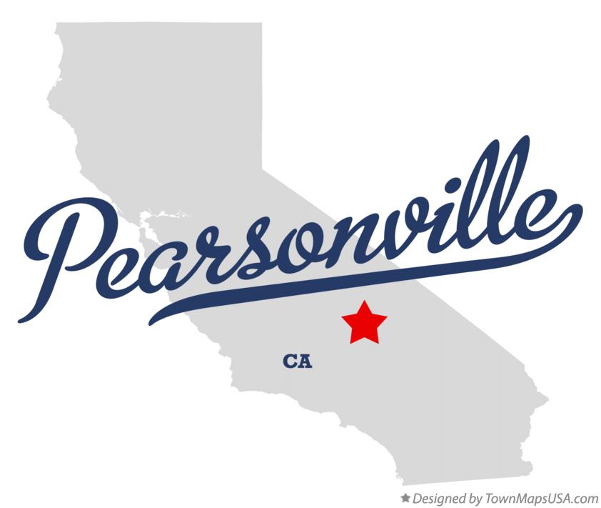 Map of Pearsonville, CA, California