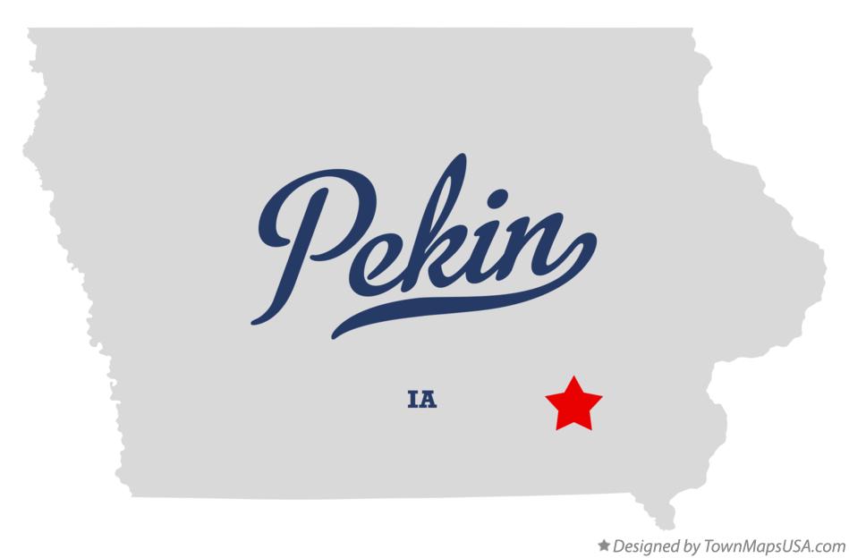 Map of Pekin, IA, Iowa
