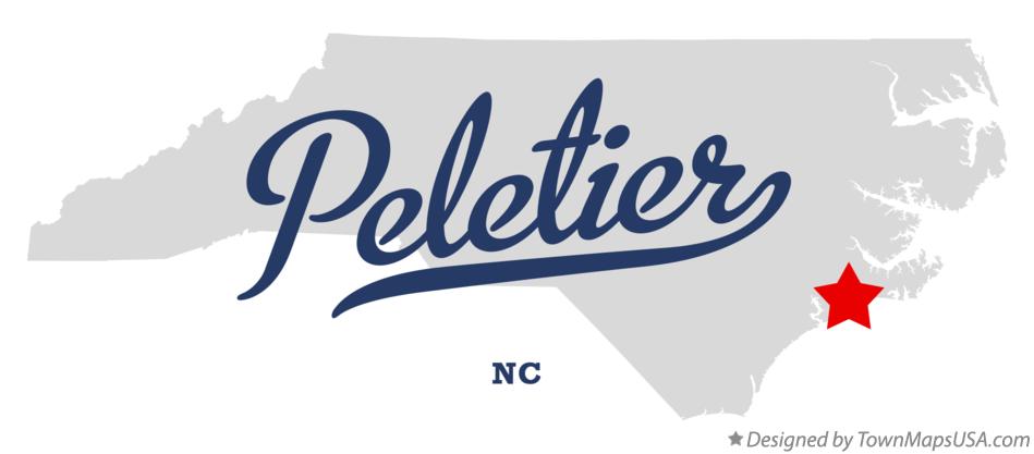 Map of Peletier, NC, North Carolina