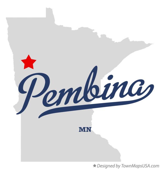 Map of Pembina, MN, Minnesota