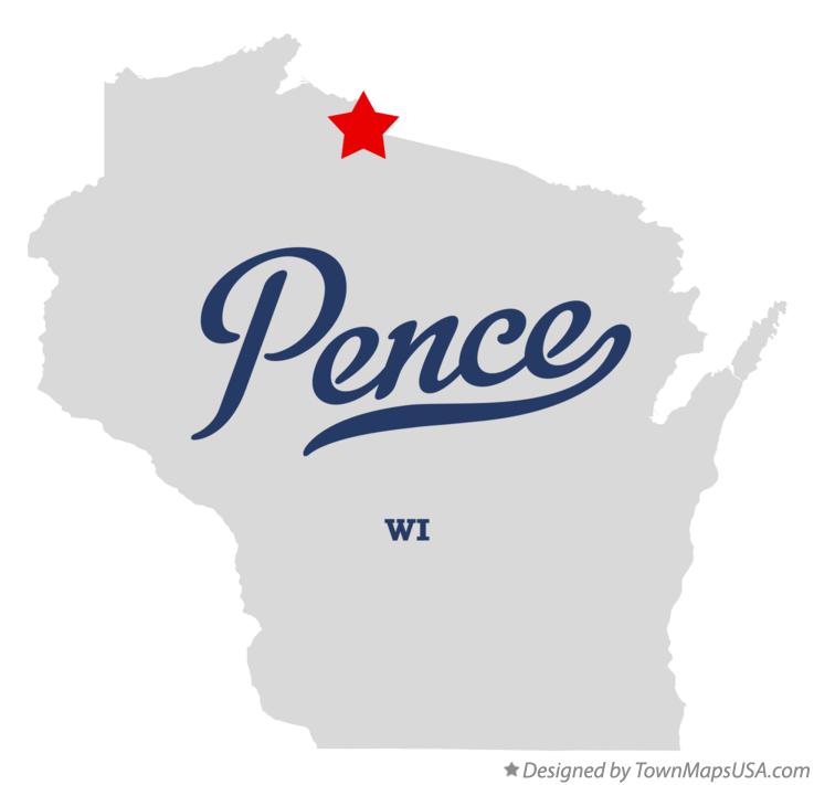 Map of Pence, WI, Wisconsin