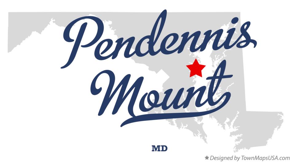 Map of Pendennis Mount, MD, Maryland