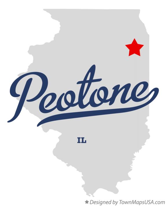 Map of Peotone, IL, Illinois