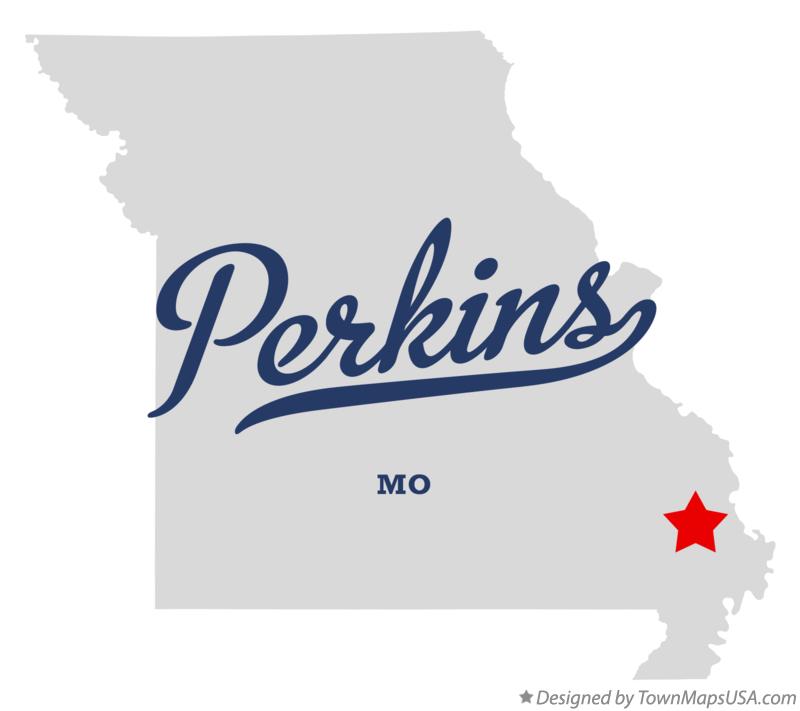 Map of Perkins, MO, Missouri