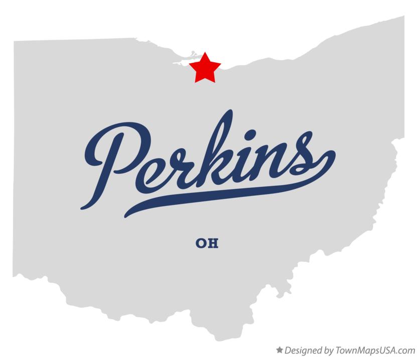 Map of Perkins, OH, Ohio