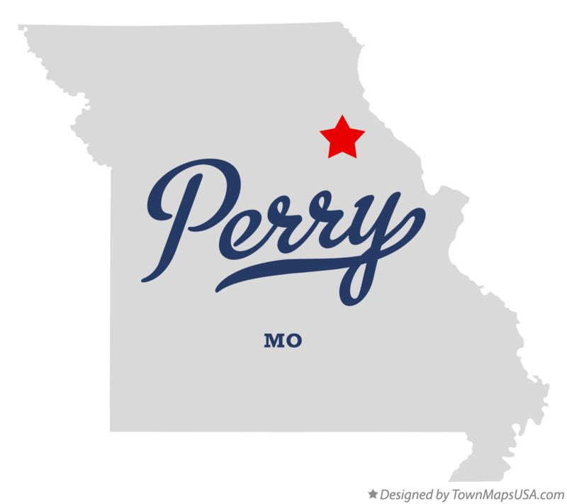 Map of Perry, Ralls County, MO, Missouri