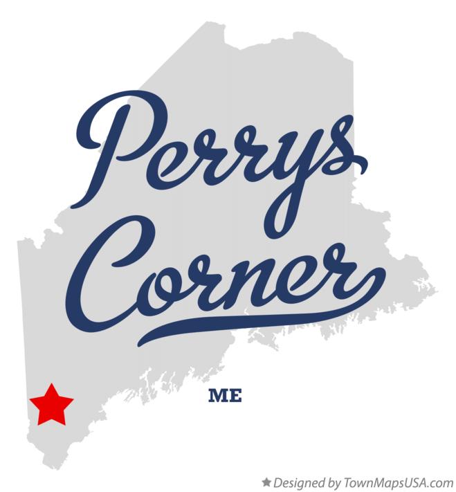 Map of Perrys Corner, ME, Maine