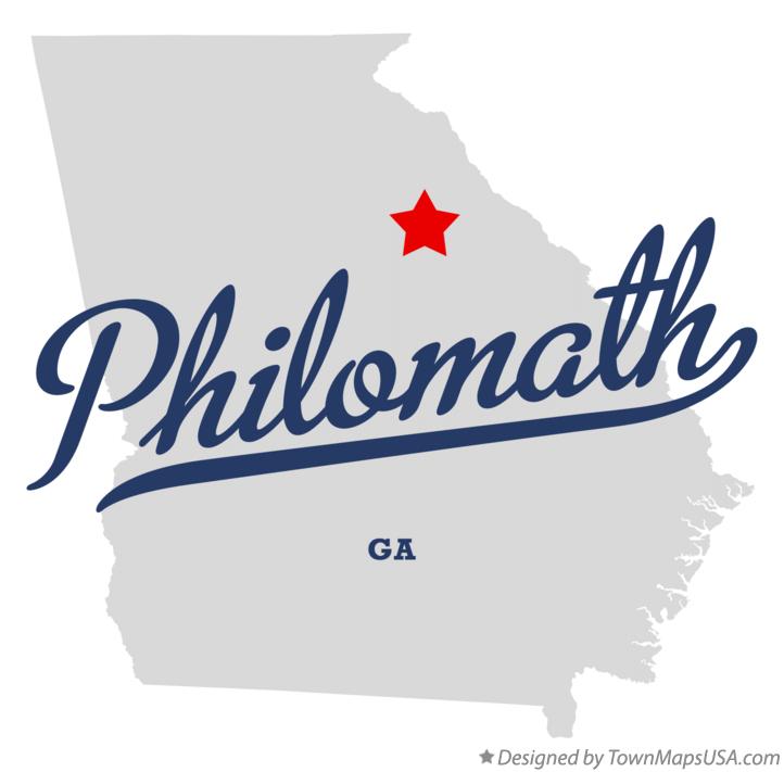 Map of Philomath, GA,