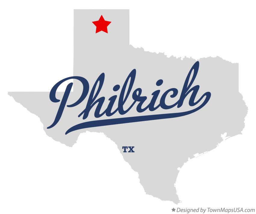 Map of Philrich, TX, Texas